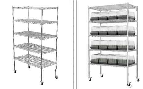 Professional Clone Grow Rack - Multi-Tier Wire Shelving System