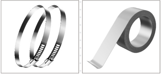 Professional Duct Clamps and Aluminum Foil Tape for Ventilation Systems